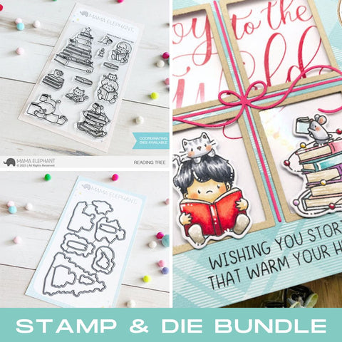 MAMA ELEPHANT: Reading Tree | Stamp & Die Bundle