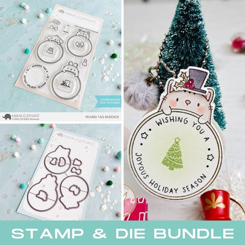 MAMA ELEPHANT: Stamp & Die Bundle | Round Tag Buddies