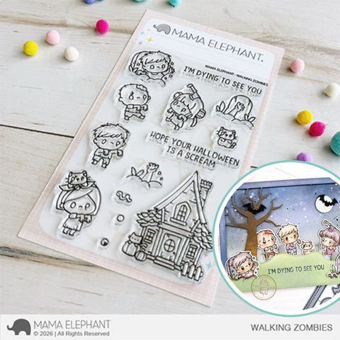 MAMA ELEPHANT: Stamp | Walking Zombies