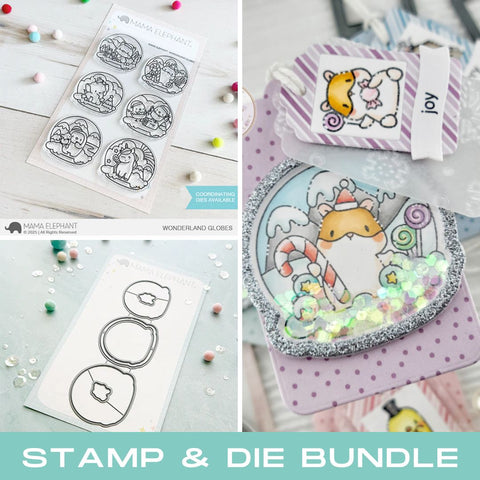 MAMA ELEPHANT: Wonderland Globes | Stamp & Die Bundle