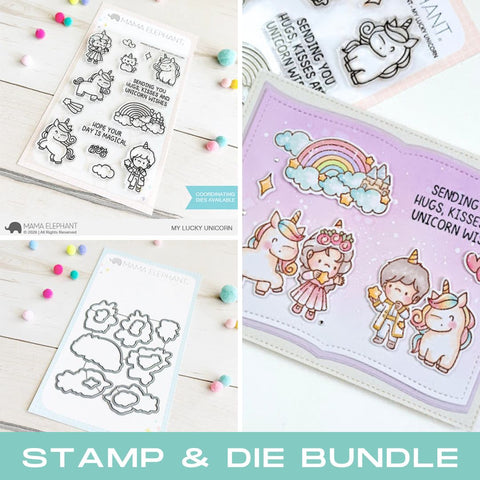 MAMA ELEPHANT: Stamp & Die Bundle | My Lucky Unicorn