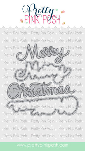 PRETTY PINK POSH: Merry Christmas Shadow | Die
