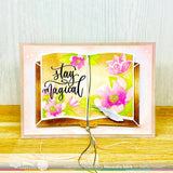 WAFFLE FLOWER: Open Book Floral | Stencil