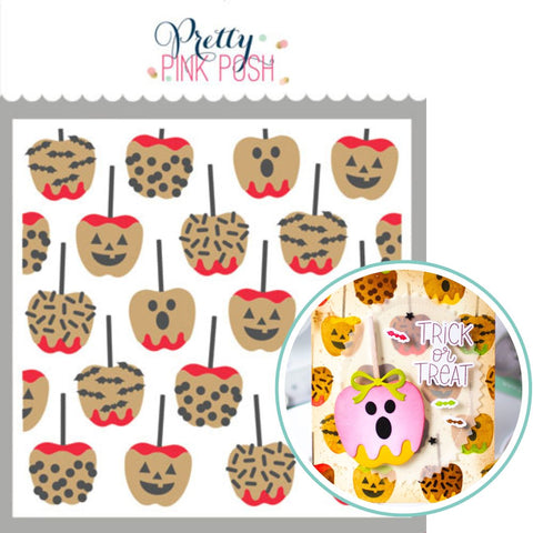 PRETTY PINK POSH: Layered Stencil 3PK | Halloween Candy Apples