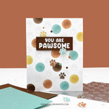 CONCORD & 9 th : Paw Prints Double Card Front | Die
