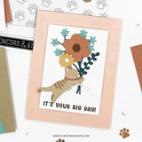 CONCORD & 9 th : Paw Prints Double Card Front | Die