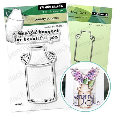 PENNY BLACK : Country Bouquet | Stamp & Die Bundle