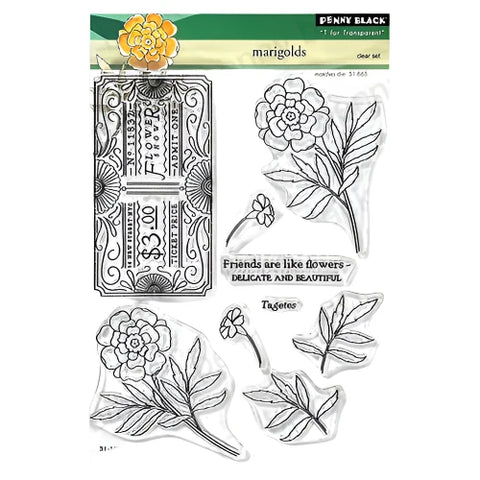 PENNY BLACK : Stamp | Marigolds