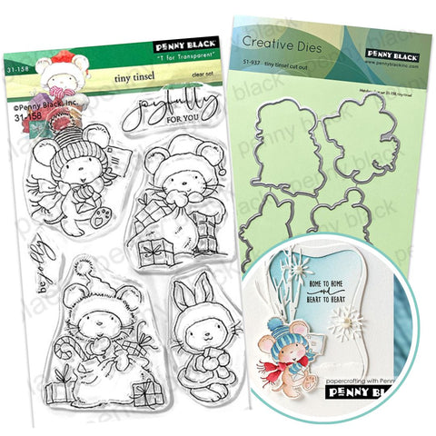 PENNY BLACK : Tiny Tinsel | Stamp & Die Bundle