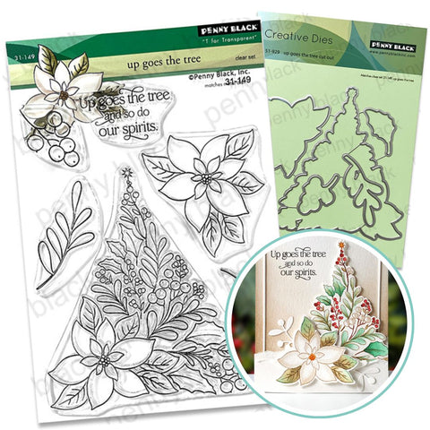 PENNY BLACK : Up Goes The Tree | Stamp & Die Bundle
