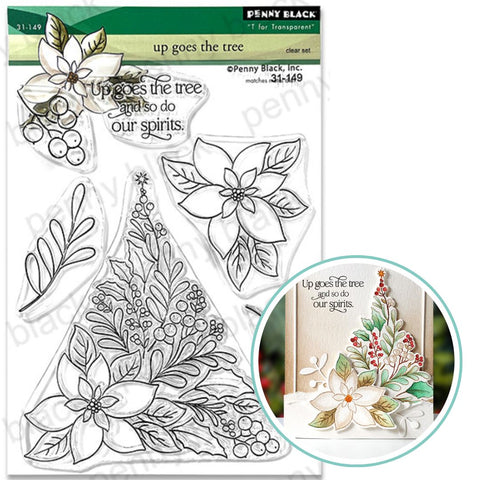 PENNY BLACK : Up Goes The Tree | Stamp