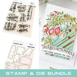 PINK FRESH STUDIO: Holiday Greetings Sentiments | Stamp & Die Bundle