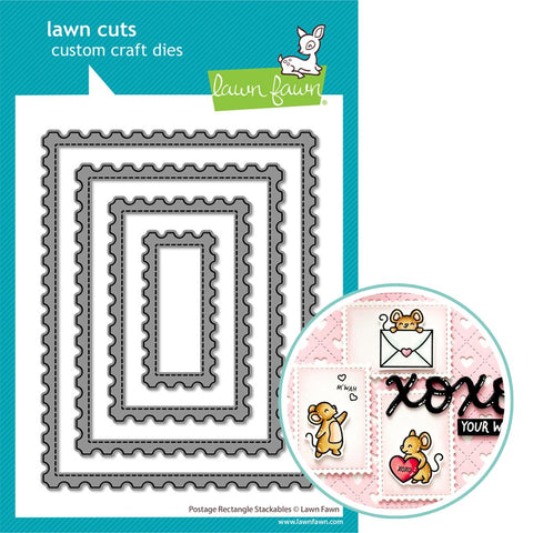LAWN FAWN: Postage Rectangle Stackable | Lawn Cuts Die