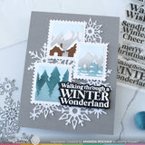 WAFFLE FLOWER: Postage Collage Snowy | Stencil