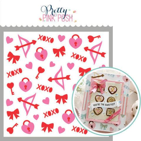 PRETTY PINK POSH: Cupid Items | Layered Stencil 2 PK