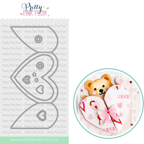 PRETTY PINK POSH: Heart Card Base | Die