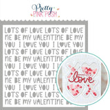 PRETTY PINK POSH: Love Words | Stencil
