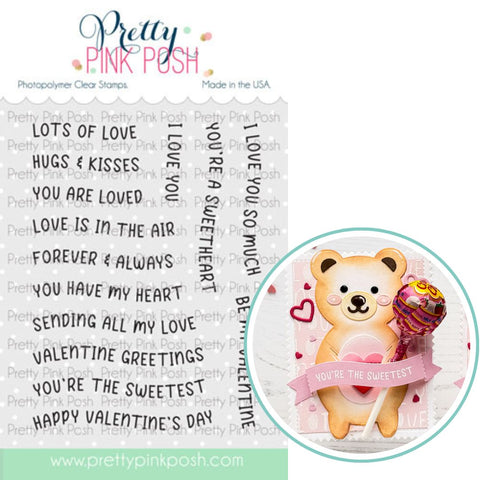 PRETTY PINK POSH:  Valentine Banner Greetings | Stamp