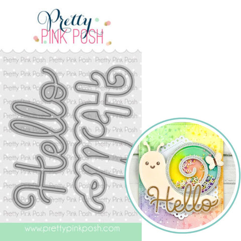 PRETTY PINK POSH: Die | Large Hello + Shadow