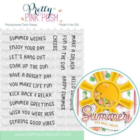 PRETTY PINK POSH:  Stamp | Summer Banner Greetings