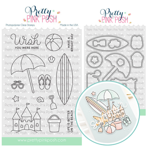 PRETTY PINK POSH: Beach Fun | Stamp & Die Bundle