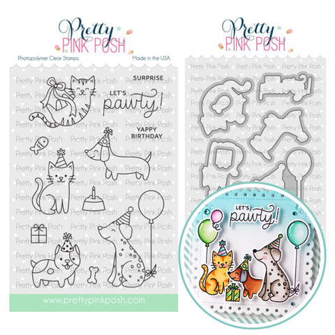 PRETTY PINK POSH: Birthday Dogs and Cats | Stamp & Die Bundle