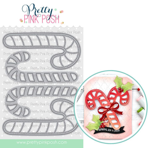 PRETTY PINK POSH: Candy Cane Shaker | Die