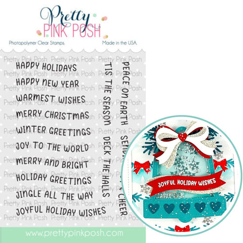 PRETTY PINK POSH:  Christmas Banner Greetings | Stamp