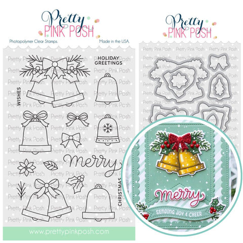 PRETTY PINK POSH: Christmas Bells | Stamp & Die Bundle