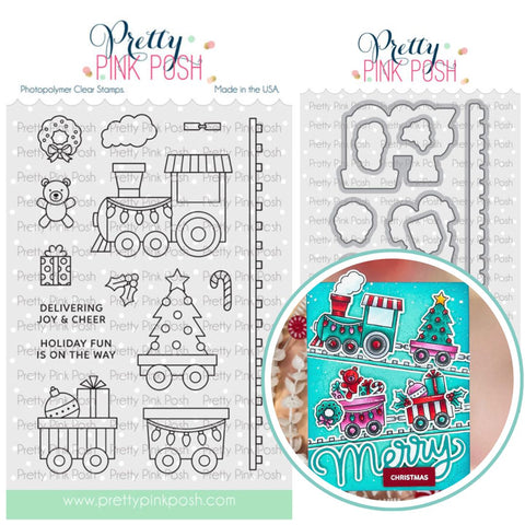PRETTY PINK POSH: Christmas Train | Stamp & Die Bundle