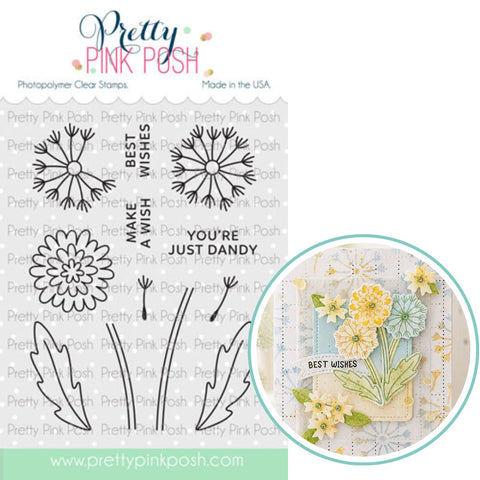 PRETTY PINK POSH:  Stamp | Dandelions