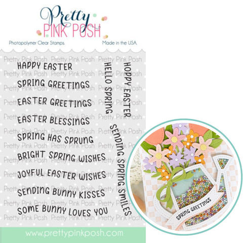 PRETTY PINK POSH:  Easter Banner Greetings | Stamp