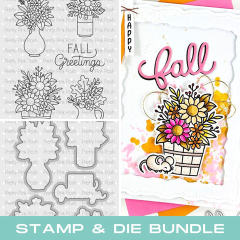 PRETTY PINK POSH:  Fall Bouquets | Stamp & Die Bundle