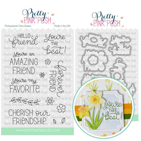 PRETTY PINK POSH: Friend Greetings | Stamp & Die Bundle
