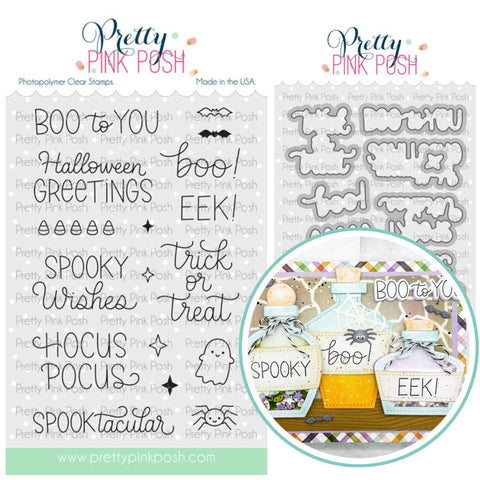 PRETTY PINK POSH: Halloween Greetings | Stamp & Die Bundle