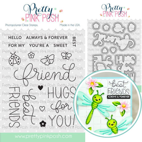 PRETTY PINK POSH: Stamp & Die Bundle | Hello Friend