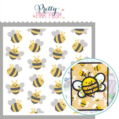 PRETTY PINK POSH: Layered Stencil 3PK | Bees
