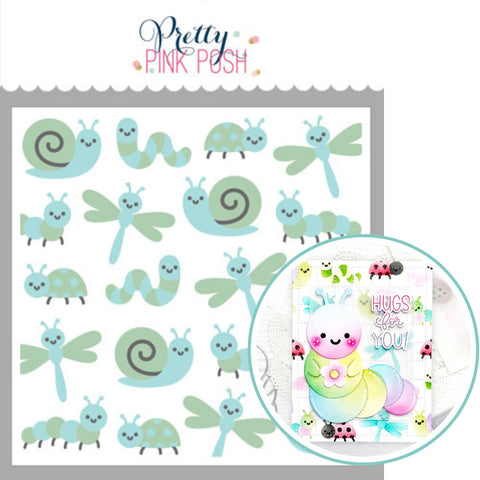 PRETTY PINK POSH: Layered Stencil 3PK | Bugs