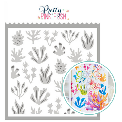 PRETTY PINK POSH: Coral | Layered Stencil 2 PK