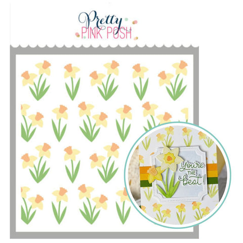 PRETTY PINK POSH: Daffodils | Layered Stencil 3 PK