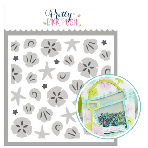 PRETTY PINK POSH: Seashells | Layered Stencil 2 PK