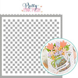 PRETTY PINK POSH: Mini Checker | Stencil