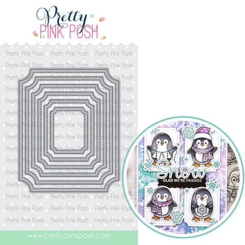 PRETTY PINK POSH: Notched Rectangles | Die