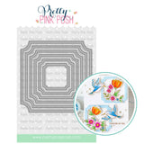 PRETTY PINK POSH: Notched Squares | Die