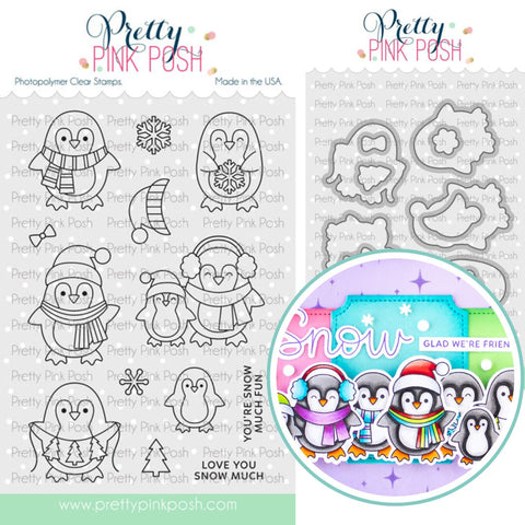 PRETTY PINK POSH: Penguin Friends | Stamp & Die Bundle
