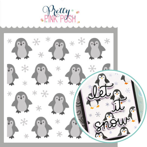 PRETTY PINK POSH: Penguins | Layered Stencil 3 PK