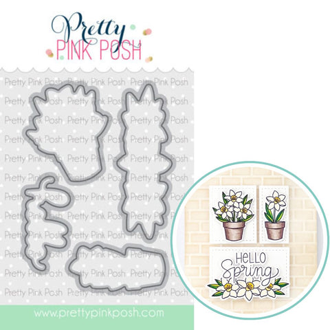 PRETTY PINK POSH: Potted Daffodils | Die