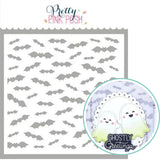 PRETTY PINK POSH: Scattered Bats Background | Stencil