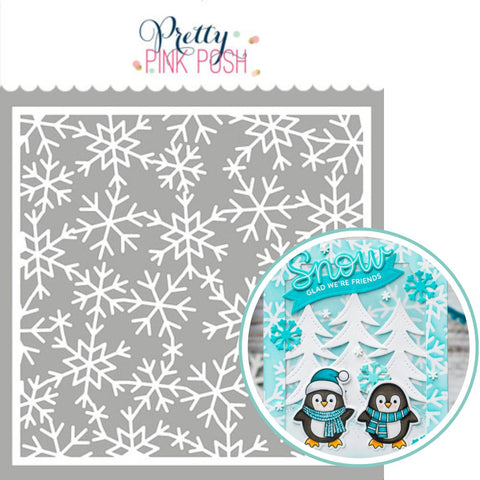 PRETTY PINK POSH: Snowflake | Stencil