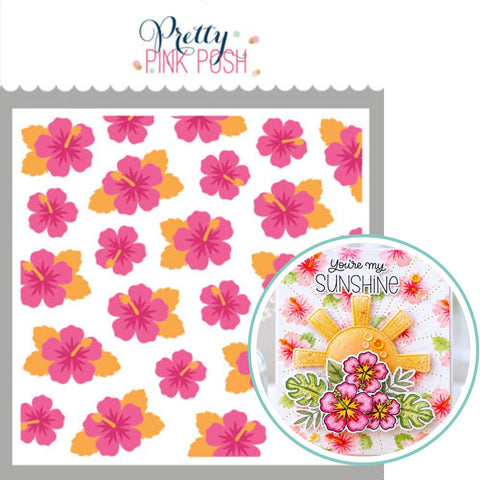 PRETTY PINK POSH: Layered Stencil 3PK | Hibiscus